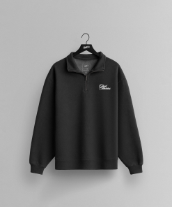 GHOST® ATHLETICS HALF ZIP | FADED BLACK