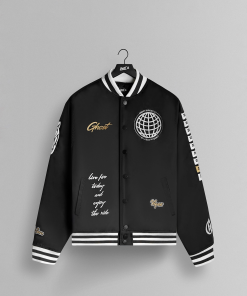 GHOST® CHAMPS VINTAGE BOMBER JACKET | BLACK