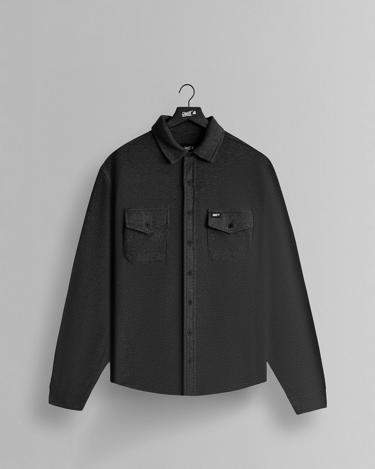 CoreLongSleeveButtonDownHeatherBlackFront.png