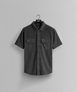 GHOST® CORE SHORT SLEEVE BUTTON DOWN | HEATHER BLACK